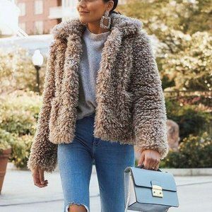 Zara Fluffy Teddy Coat